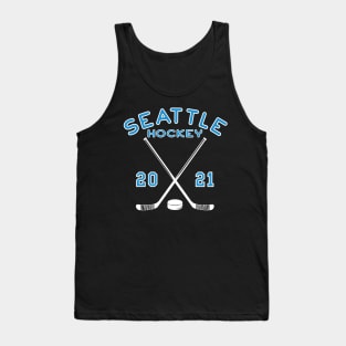 Seattle Hockey Sticks Puck 20 21 First Season Inagural Tank Top